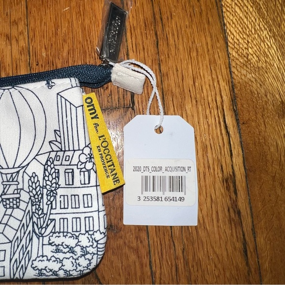 OMY pour L'OCCITANE EN PROVENCE Toile Print Zip-Up Beauty Case/Pouch. NWT - Picture 5 of 5